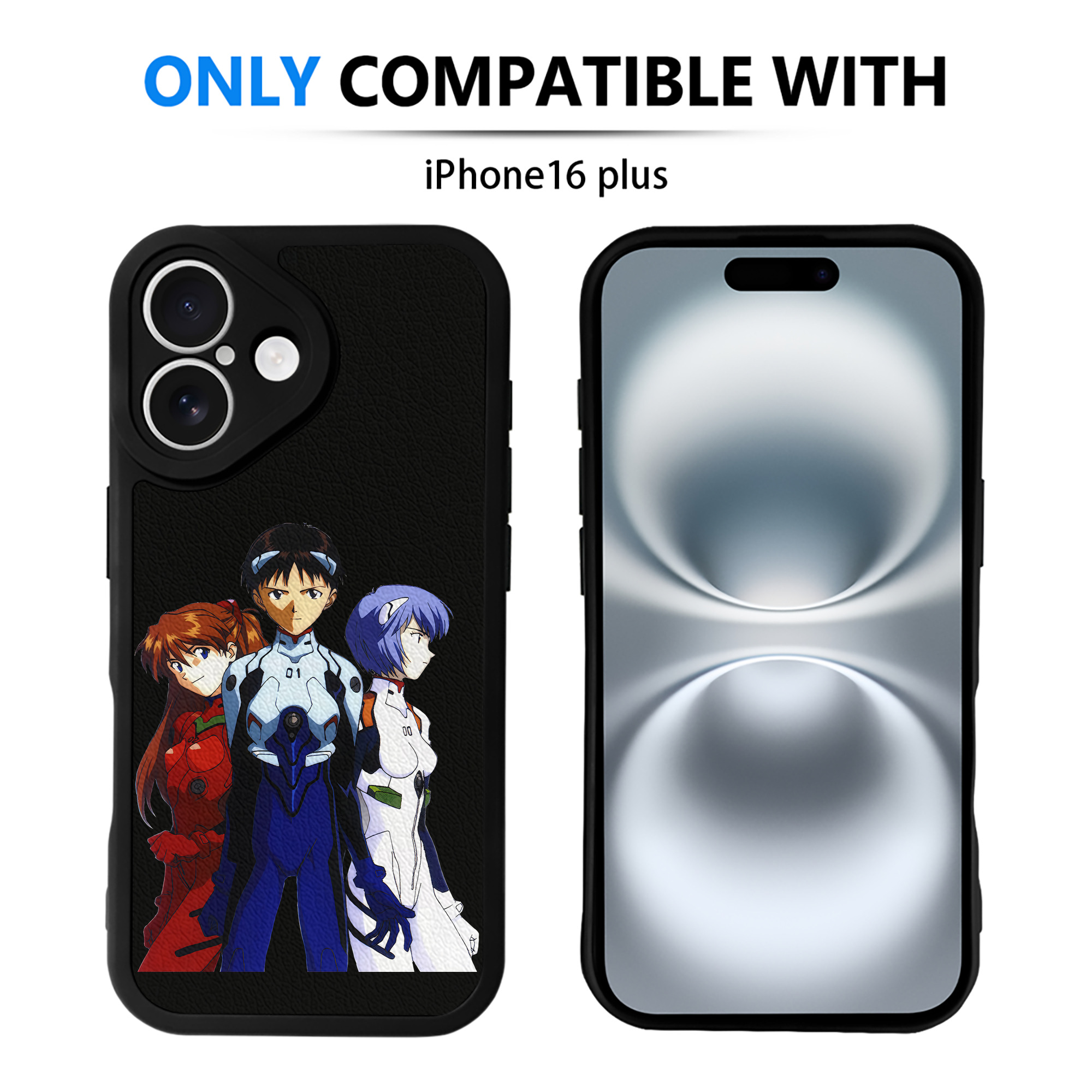 （画像用） EVA 新世紀エヴァンゲリオン 【iPhone 16シリーズ対応】シリコンスマホケース（レザー調） 材質：シリコン